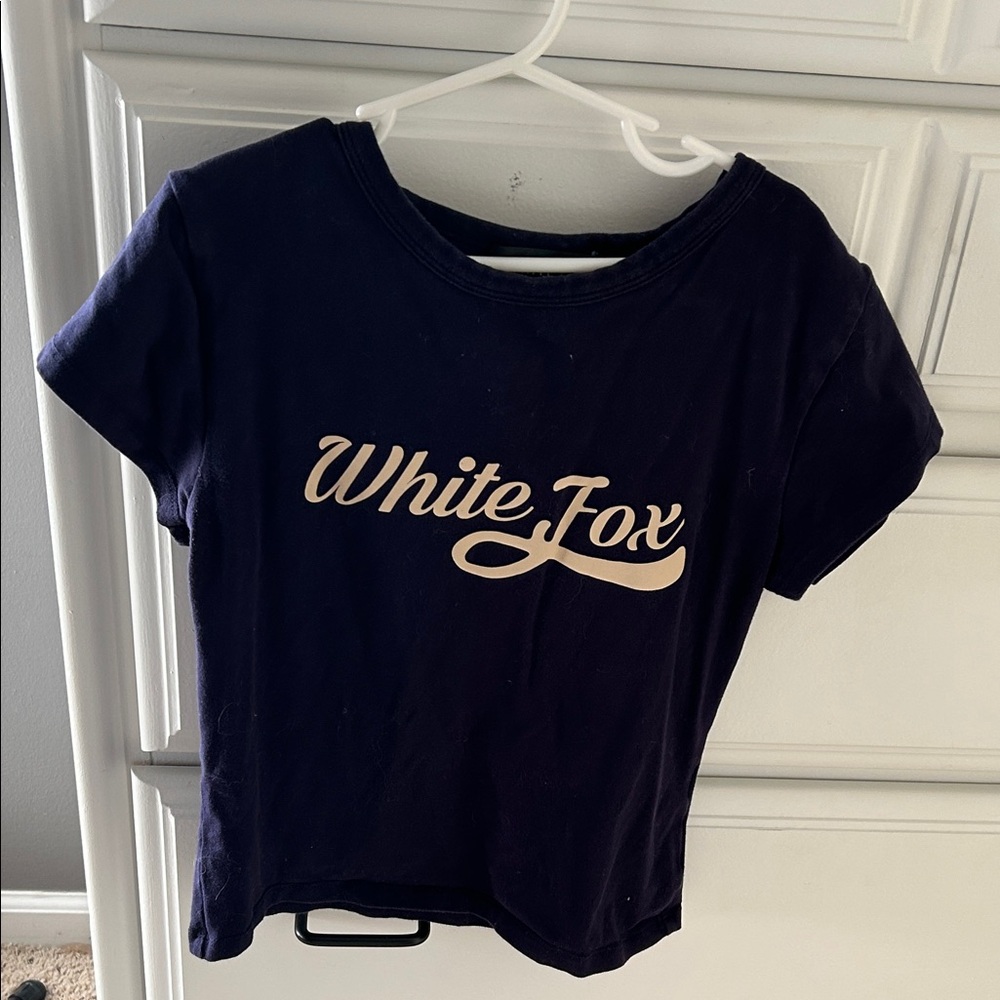 White Fox Navy Blue Top
Size: Small